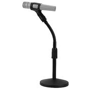 Geekria Supporto telescopico per microfono da tavolo a collo d'oca con braccio flessibile compatibile con Shure KSM11, SM57, TONOR D5, K1 Supporto per microfono da tavolo regolabile con base ponderata