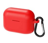 GeekriaCustodia in SiliconeCompatibilecon Auricolari Sony LinkBudsS True Wireless,Cover in Pelle per Cuffie,Custodia Protettiva da Trasporto con Gancio Portachiavi,Porta di Ricarica Accessibile(Rosso)