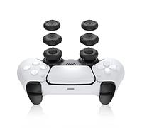 GeekShare Cappucci per impugnatura per pollice per controller PS5, set di coperture per levette compatibili con Switch Pro Controller e controller PS4 PS5 (nero)