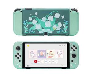 GeekShare Cover protettiva per Switch OLED, cover protettiva rigida, morbida, compatibile con Switch OLED e - Lily of the Valley