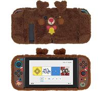 GeekShare Graziosa custodia protettiva in peluche compatibile con Switch e - assorbimento degli urti e antigraffio, tema natalizio