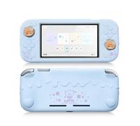 GeekShare Guscio protettivo in silicone compatibile con Switch Lite, Sweet Soft Ice Cream Cover per Switch Lite con 2 tappi per l'impugnatura per pollice, blu Mikko