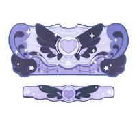 GeekShare Kawaii, set di poggiapolsi - base in gomma anti-scivolo e supporto per polso in memory foam, per tastiera e mouse, perfetto per giochi o animali domestici (viola)