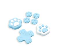 GeekShare Set di tasti a croce in silicone per joystick con manopole per tasti ABXY, compatibili con Switch 2 console di gioco, colore: blu