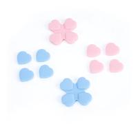 GeekShare Silicone ABXY Tasti Adesivi Tasti Croce D-Pad Set Copri Joystick a Forma di Cuore - Compatibile con Switch/OLED - Rosa e Blu