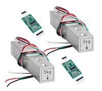 Geekstory 5 kg Digital Load Cell Weight Sensor+HX711 AD Weighing Sensor Module High Precision for Arduino DIY Electronic Portable Kitchen Scale(2 set)