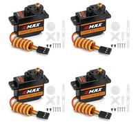 Geekstory EMAX ES08MA II 12g Micro analogico Servo mini ingranaggi tutti in metallo per RC modello STEM progetto fai da te (confezione da 4)