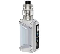 Geek'Vape Aegis Legend 3 Mod Kit 200W Aegis L200 Kit, schermo a colori TFT da 0.96 pollici, scatola L200 Vape 200W MOD 5.5ml Z Fli Sub Ohm Tank fit Z coil (Silver)