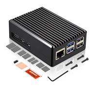Geekworm Custodia per Raspberry Pi 5, resistente alluminio, per Raspberry Pi 5 8 GB / 4 GB (P573)