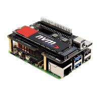 Geekworm X1001-Max High-Power PCIe3.0 M.2 NVMe HAT Support 120W PD/DC 9-20V Input, AI Accelerator and High-Capacity SSD