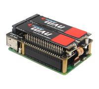 Geekworm X1004 PCIe a Dual M.2 HAT NVMe 2280 SSD PCIe Scheda periferica per Raspberry Pi 5