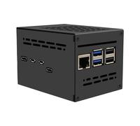 Geekworm X1200-C1 - Custodia in metallo per Raspberry Pi 5 & X1200 UPS Shield