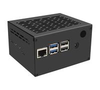 Geekworm X1206-C1 - Custodia in metallo per Raspberry Pi 5 e X1206 UPS e Active Cooler e X1000/X1001/X1003/X1004/X1015/M901 PCIe Top
