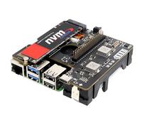 Geekworm X1208 UPS per Raspberry Pi 5 con NVMe SSD (2280/2242/2230) Espansione | Uscita 5,1 V/5 A | Alimentazione tramite GPIO | Avvio automatico e spegnimento sicuro