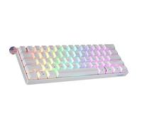 Geeky GK61 60% | Hot Swappable Tastiera da Gioco Meccanica | 61 Tasti Multi Colore RGB LED Retroilluminati per Gaming su PC/Mac | ANSI US Tastiera Americana (Bianco, Mechanical Brown)