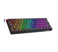 Geeky GK61 60% | Hot Swappable Tastiera da Gioco Meccanica | 62 Tasti Multi Colore RGB LED Retroilluminati per Gaming su PC/Mac | ISO FR AZERTY Tastiera Francese (Nero, Mechanical Red)