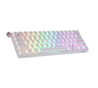 Geeky GK61 SE 60% | Tastiera da Gioco Meccanica | 61 Tasti Multi Colore RGB LED Retroilluminati per Gaming su PC/Mac | ANSI US Tastiera Americana (Bianco, Mechanical Brown)