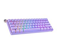 Geeky GK61 SE 60% | Tastiera da Gioco Meccanica | 61 Tasti Multi Colore RGB LED Retroilluminati per Gaming su PC/Mac | ANSI US Tastiera Americana (Lavanda, Mechanical Brown)