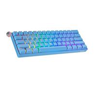 Geeky GK61 SE 60% | Tastiera da Gioco Meccanica | 61 Tasti Multi Colore RGB LED Retroilluminati per Gaming su PC/Mac | ANSI US Tastiera Americana (Blu, Mechanical Black)