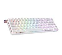 Geeky GK65 65% | Hot Swappable Tastiera da Gioco Meccanica | 68 Tasti Multi Colore RGB LED Retroilluminati per Gaming su PC/Mac | ANSI US Tastiera Americana (Bianco, Mechanical Blue)