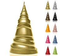 Geel Goud figuurkaars, design geometrico Kerstboom (32 uur)