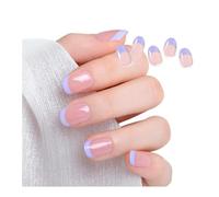 Geeli Nails, Geeli House Nails, 20 Pieces Geeli Nails Kit, Semi Cured Gel Nail Strips Nude, Glitter, Waterproof And Long Lasting Gel Patch (007)
