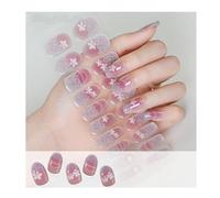 Geeli Nails, Geeli House Nails, 20 Pieces Geeli Nails Kit, Semi Cured Gel Nail Strips Nude, Glitter, Waterproof And Long Lasting Gel Patch (100)