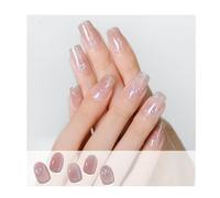 Geeli Nails, Geeli House Nails, 20 Pieces Geeli Nails Kit, Semi Cured Gel Nail Strips Nude, Glitter, Waterproof And Long Lasting Gel Patch (060)