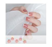 Geeli Nails, Geeli House Nails, 20 Pieces Geeli Nails Kit, Semi Cured Gel Nail Strips Nude, Glitter, Waterproof And Long Lasting Gel Patch (004)