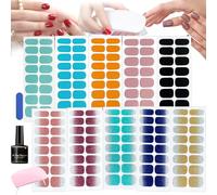 Geeli Nails, Geeli House Nails, Geeli Nails Kit, Adesivi Per Smalto Autoadesivi Con 1 Lima Per Unghie Adesivi Per Nail Art Completi, Set Di Gel Per Unghie (10PCS-C)