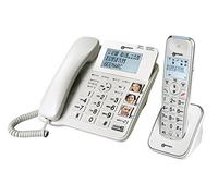 Geemarc Amplidect 295 Combi - Telefono a Filo Amplificato e il suo Ricevitore Aggiuntivo con Segreteria Telefonica, Squillo Potente e Tasti Grandi per Anziani - Ipoacusia da Bassa a Media - Versione IT