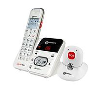 Geemarc Amplidect 295 SOS Pro - Telefono Cordless Amplificato e Medaglietta per Chiamate di Emergenza con Segreteria Telefonica e Tasti Grandi per Anziani - Ipoacusia Media o Bassa - Versione IT