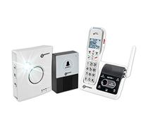 Geemarc Amplidect 595 U.L.E DOR - Telefono per Anziani con Volume di Ricezione Amplificato, Funzione SOS e Sistema Citofonico Integrato - Perdita Uditiva da Moderata a Grave - Versione IT