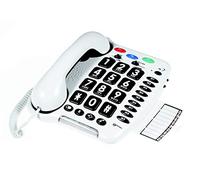 Geemarc CL100 - Telefono a Filo con Tasti Grandi, Volume di Ricezione Amplificato, Suoneria Potente e Tasti di Memoria per Anziani - Perdita dell'Udito da Bassa a Media - Versione IT