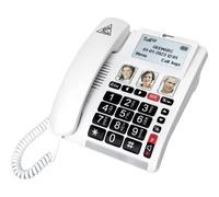 Geemarc CL9000_WH_VDE CL9000 Telefono cordless per anziani Tasti con foto, Viva