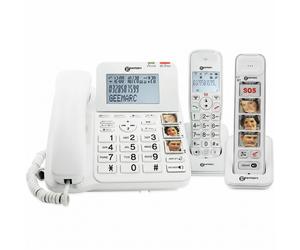 Geemarc, Pack Trio Telefono Fisso Senior 295 Amplificato 30 dB Segreteria