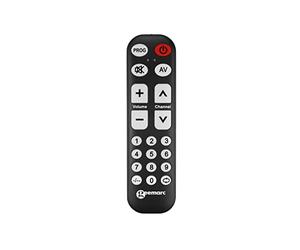 Geemarc TV1 - Telecomando universale facile da usare con 19 pulsanti programmabili per anziani - Richiede telecomando originale per l'accoppiamento - Funziona con infrarossi