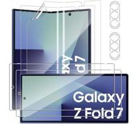 GEEMEE 2+2+2 Pezzi per Samsung Galaxy Z Fold 7 Vetro Temperato Protettiva + Back Pellicola Protettiva + Fotocamera Pellicola Protettiva, 6 Pezzi 9H HD Clear + TPU Anti Graffio Film Protettiva