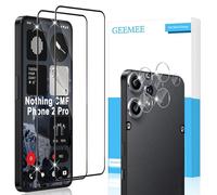 GEEMEE 2+2 Pezzi Pellicola Vetro Temperato per Nothing CMF Phone 2 Pro, Pellicola Protettiva + Pellicola Fotocamera, Durezza 9H HD Anti Graffi Anti-Impronte Protettiva Protezione Schermo