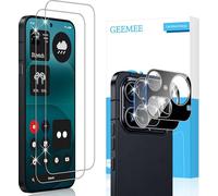 GEEMEE 2+2 Pezzi Pellicola Vetro Temperato per Nothing Phone 4A, Pellicola Protettiva + Pellicola Fotocamera (Nero), Durezza 9H HD Anti Graffi Anti-Impronte Protettiva