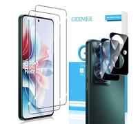 GEEMEE 2+2 Pezzi Pellicola Vetro Temperato per Oppo Reno11 F/Oppo Reno 11 F 5G, Pellicola Protettiva +Pellicola Fotocamera (Nero), Durezza 9H HD Anti Graffi Anti-Impronte Protezione Schermo