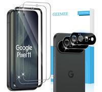 GEEMEE 2+2 Pezzi per Google Pixel 11 Vetro Temperato, Pellicola Protettiva + Pellicola Fotocamera (Nero), Durezza 9H HD Anti Graffi Anti-Impronte Protettiva