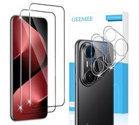 GEEMEE 2+2 Pezzi Vetro Temperato per Huawei Pura 80 Pro, 3D Pellicola Vetro Temperato e Fotocamera Vetro temperato, 9H Protezione Schermo, Anti Graffi HD Protettiva Screen Protector