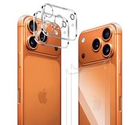 GEEMEE Back Pellicola Vetro Temperato+Fotocamera Vetro temperato per iPhone 17 Pro Max,2 Pack +2 Pack 9H Protezione Schermo Anti Graffi HD Trasparenza Protettiva Screen