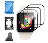 GEEMEE Pellicola Protettiva per Apple Watch SE 3 40mm, 3 Pack Pellicola Protettiva Flessibile HD Impermeabile e indossabile, Non Vetro temperato- Nero