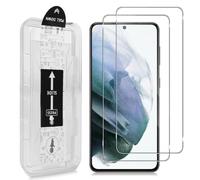 GEEMEE Pellicola protettiva per Samsung Galaxy S21, installazione istantanea, rimozione automatica della polvere, facile installazione con telaio di allineamento con striscia di estrazione, confezione
