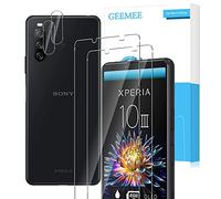 GEEMEE Pellicola Vetro Temperato+Fotocamera Vetro temperato per Sony Xperia 10 III,【2 Pack +2 Pack 】 9H Protezione Schermo, Anti Graffi HD Trasparenza Protettiva Screen Protector