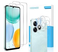 GEEMEE Pellicola Vetro Temperato per Honor X5C Plus, 2+2 Pezzi Pellicola Protettiva + Pellicola Fotocamera, Durezza 9H Anti Graffi Anti-Impronte Protettiva Protezione Schermo
