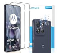 GEEMEE Pellicola Vetro Temperato per Motorola Moto G86 5G/G86 Power, 2 Pezzi Pellicola Protettiva + 2 Pezzi Pellicola Fotocamera, 9H Anti Graffi Anti-Impronte Protettiva Protezione Screen Protector