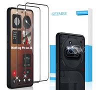 GEEMEE Pellicola Vetro Temperato per Nothing Phone 3A, 2 Pezzi Pellicola Protettiva + 2 Pezzi Pellicola Fotocamera, Durezza 9H HD Anti Graffi Anti-Impronte Protettiva Protezione Schermo